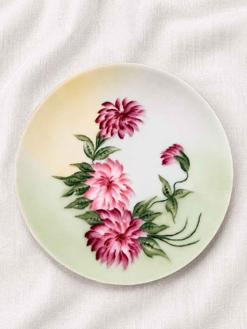 Vintage Bavaria Germany Hand Painted Floral Plates Set of 3 7.5” Porcelain - Picture 2 of 5